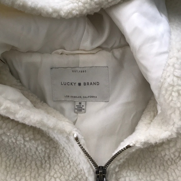 Lucky Brand cream fleece jacket - Picture 2 of 4